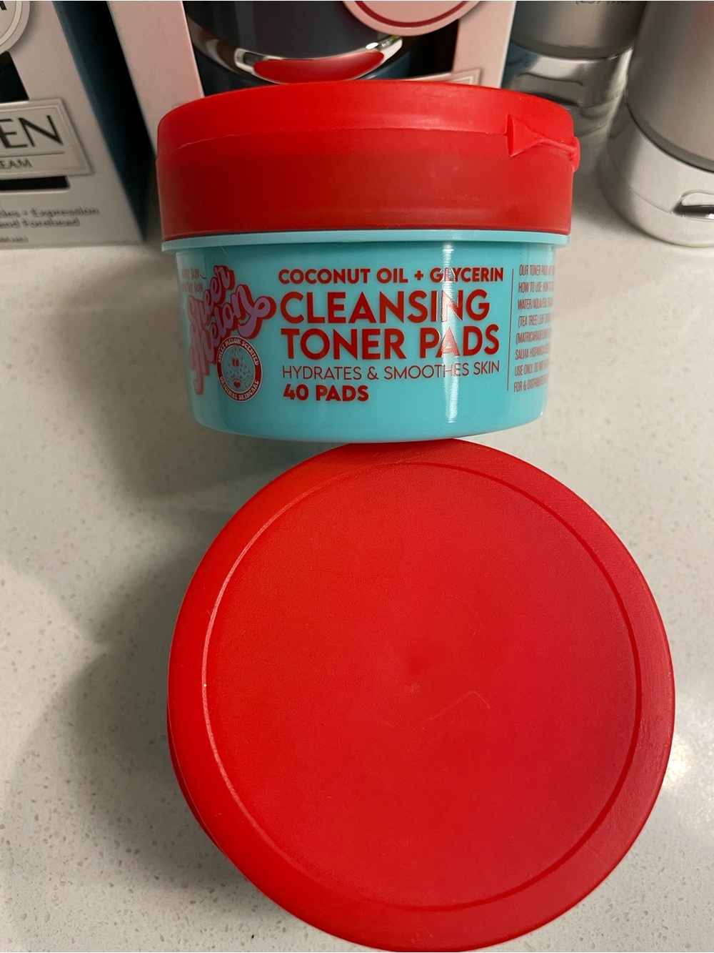 Pads with Coconut & Glyc.- Hydrating Red/Turquoise Pack